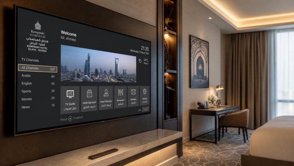 أنظمة IPTV للفنادق في السعودية - رموز الشبكات الرقمية